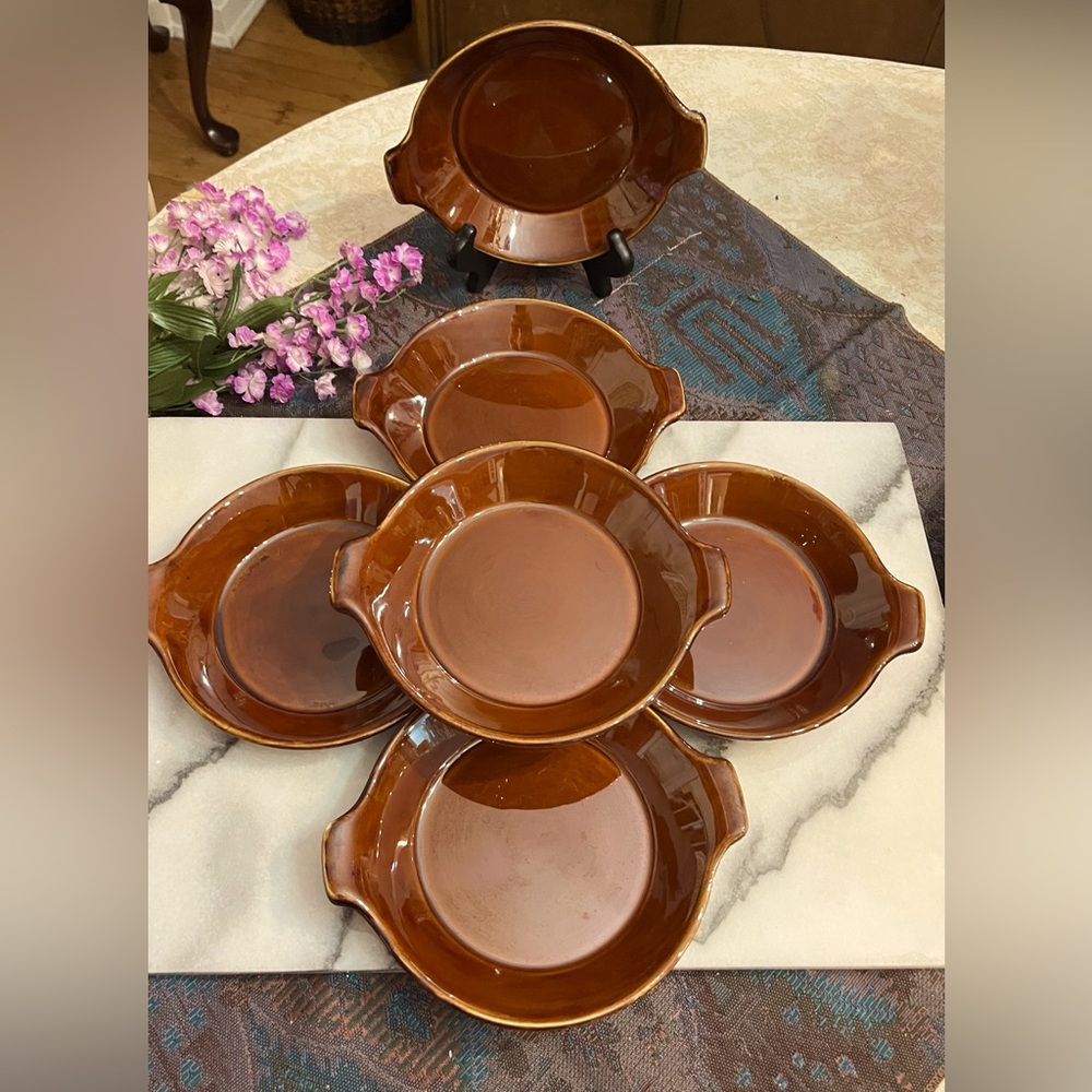 NEXT: 3/6 Vintage Hall Pottery #433 Brown Glazed Casserole/Bowls Dishes @ $10-ea